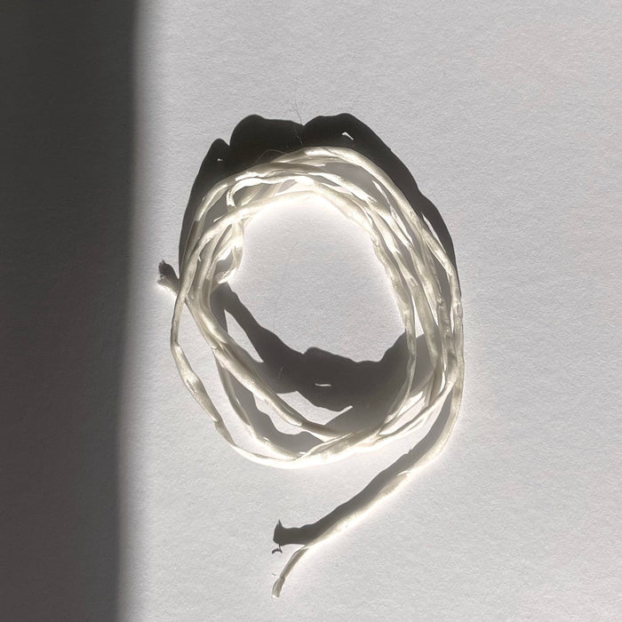 Hand-Dyed Silk Strap White