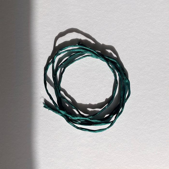 Hand-Dyed Silk Strap Green