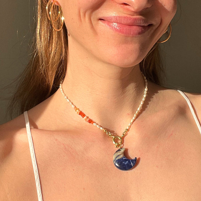 I am the Moon Pendant Sodalite