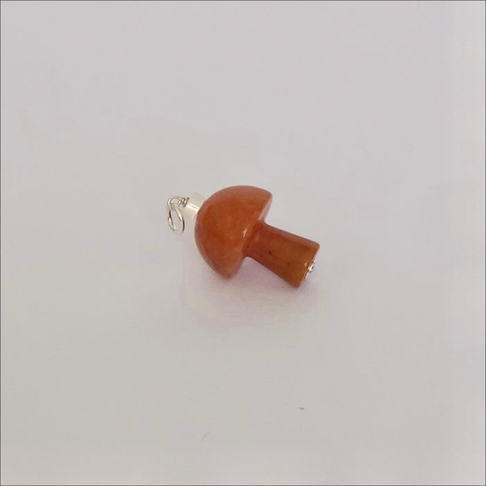 Mushroom Love Pendant Aventurine - silver