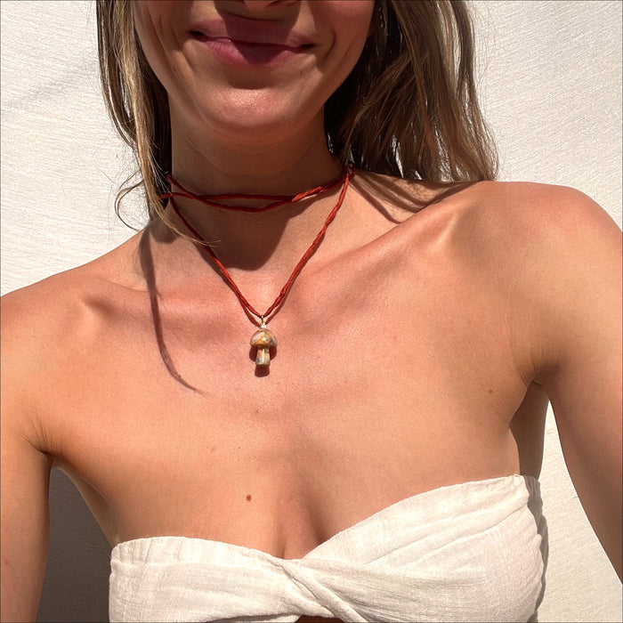 hand-dyed silk straps Siena