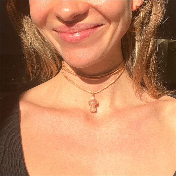hand-dyed silk straps Light Brown