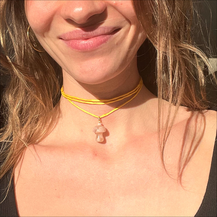Hand-Dyed Silk Strap Yellow