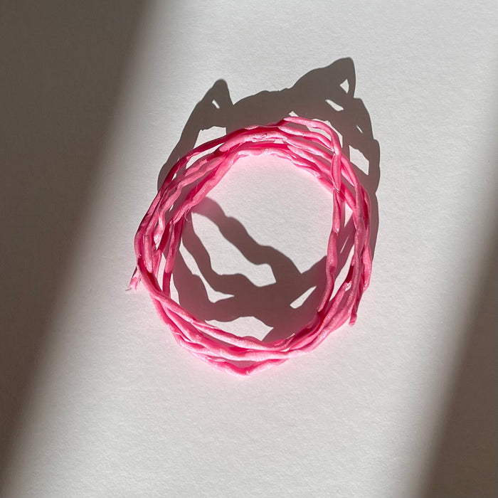 Hand-Dyed Silk Strap Pink
