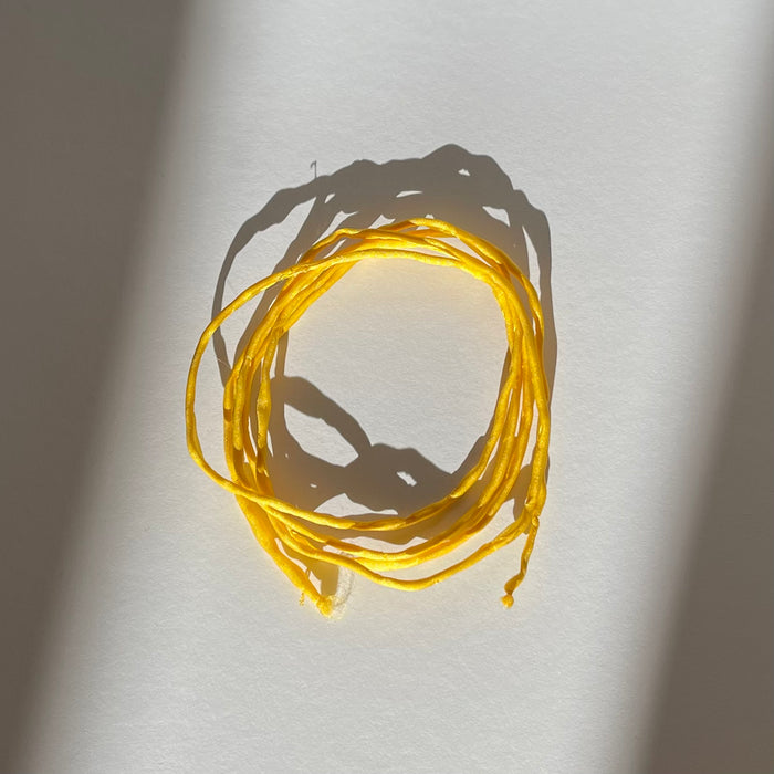 Hand-Dyed Silk Strap Yellow